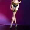 Sexy Women Lace Stockings Lace Waist Stockings 3D Thin Oil Glossy Shiny Maid Dance Pantyhose Sexy Tights Garter Stockings