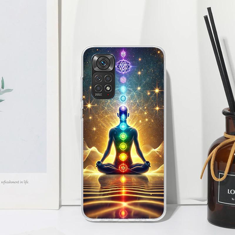Yoga Chakra Spiritual Energy Universe Phone Case For Xiaomi Redmi Note 15 13 14S 14 Pro Plus 12S 11S 10S 12 11E 10 11T Art Funda