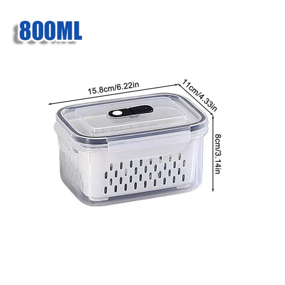 800/1700/3150ML Double-layer Storage Box Large Capacity Fridge Freezer Box