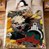 Cool Anime K-Katsuki B-Bakugo Fanart Flannel Soft Warm Plush Blanket Sofa Living Room Pet Hogar Bedroom Gift Home Car Portable