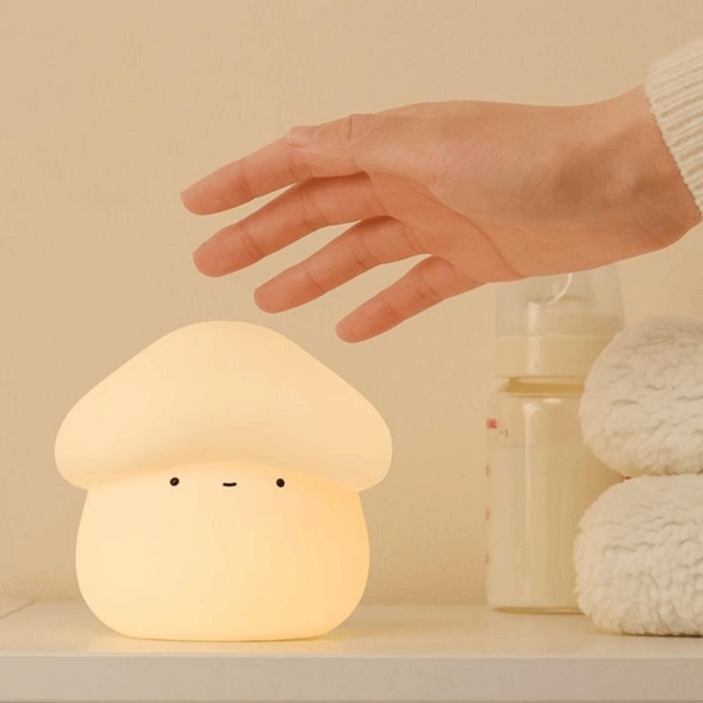 Silicone Mushroom Night Lamp Soft LED Bedside Lamp Room Decor Sleeping Night Lamp  Kids