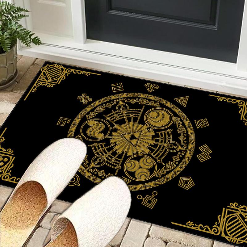 Heroic Legend Crest Office Rug Chair Mat, Game Carpet, Suitable for Front Door, Bedroom, Living Room, Desk, Holiday Gift