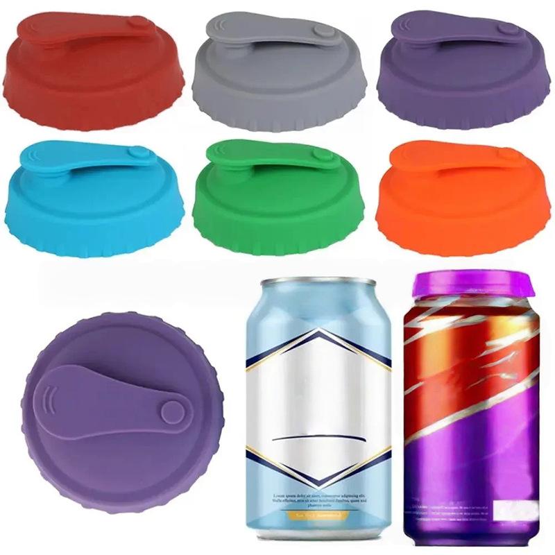 The New Best-selling Silicone LIDS for Cans Soda Cans Cups Cola Seals and Beer Bottles Are Reusable and Easy To Use Cup Holders 5