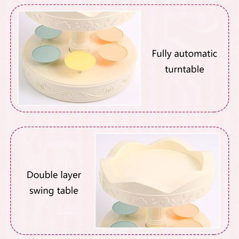 Wygodny Automatyczny Obrotowy Stojak na Desery Maszyna z Huśtającą Się Tacą Dekoracje na Przyjęcie Stojak na Desery na Ślub i Urodziny
