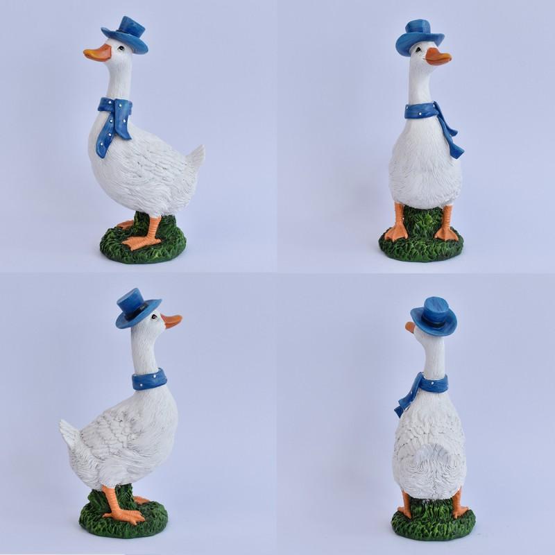Resin Garden Ornament Couple Ducks Decorative Figurine Outdoor Yard Patio Lawn Decoration