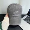 Retro baseball cap women's spring and summer old big head circumference washed face small versatile letter embroidered cap