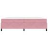 Bed Frame with Mattress Pink 200 x 200 cm Fabric