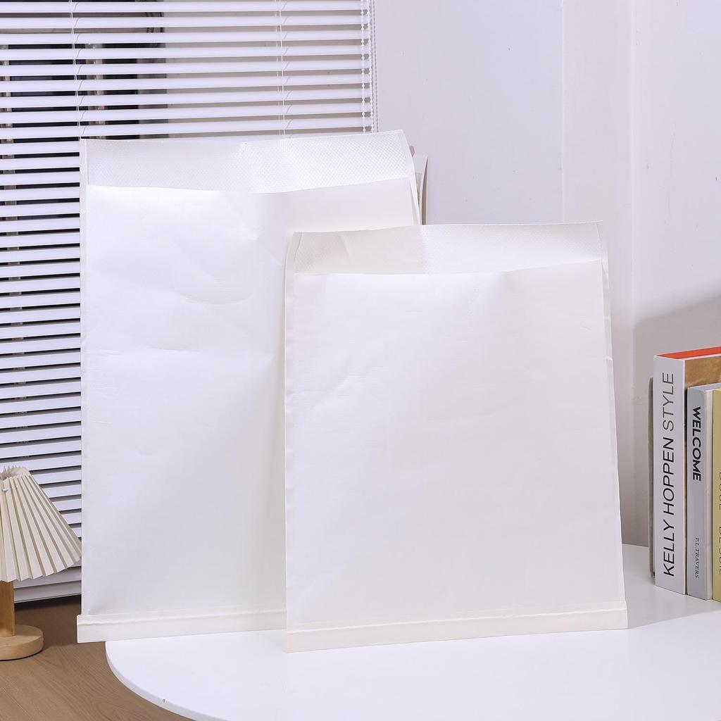 Waterproof White Kraft Paper Woven Bag with Self-Adhesive Seal