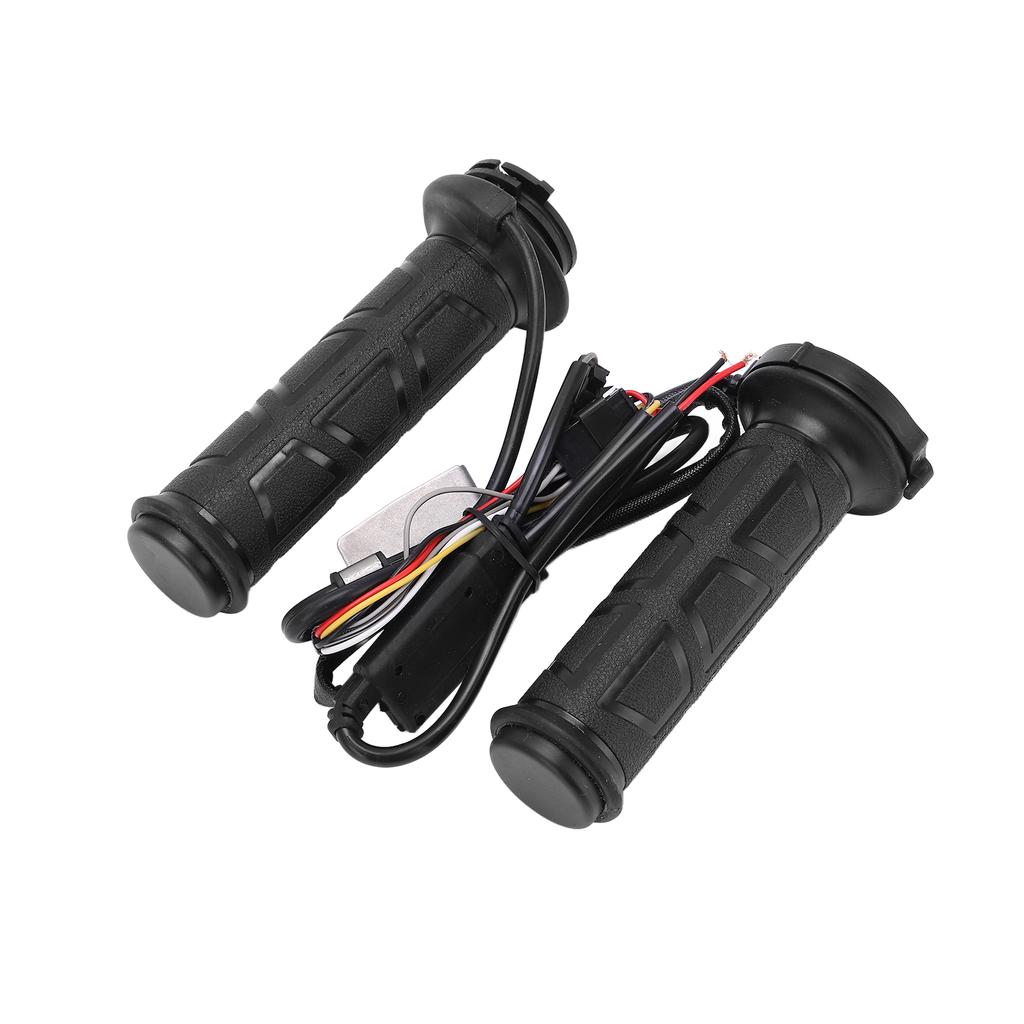 Pair Motorcycle Heated Grip 22mm 0.87in 50‑70 Celsius Intelligent Universal Black 12V Modification