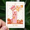 Squid Cake Tarot 9*6.5cm 78 Card Deck with Knights Riding Creatures, Quirky Faces and A Delicious Colour Palette