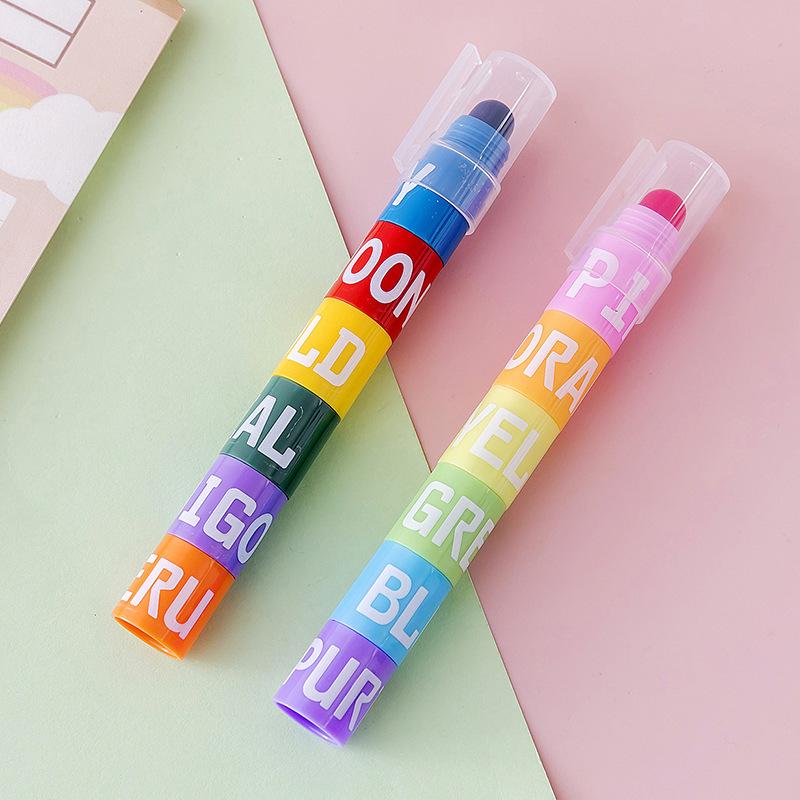 6/12 Farben Mini-Bibel-Textmarker Vintage-Bonbonfarben Pastell-Gel-Textmarker Gel-Textmarker Trocken-Textmarker