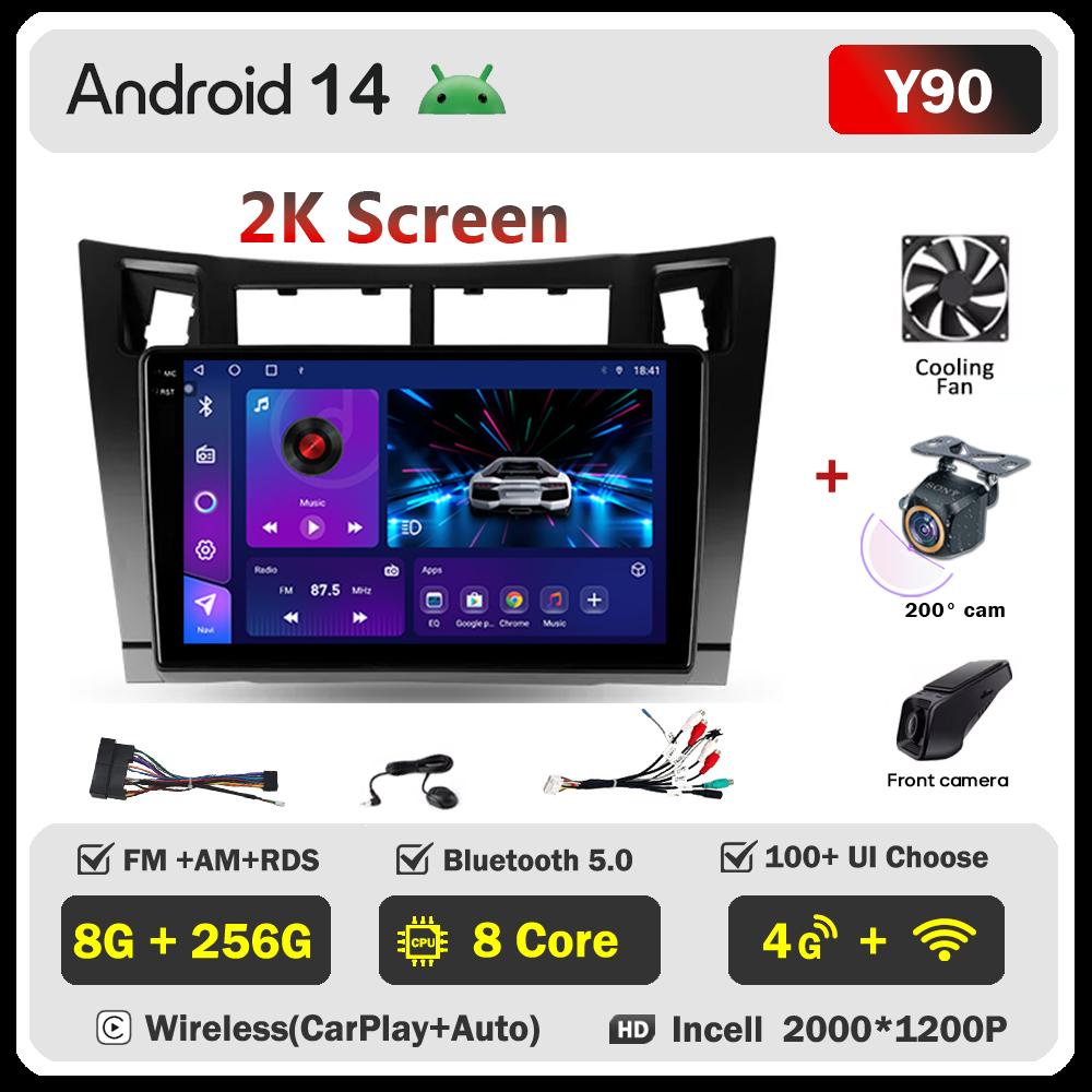 For Toyota Yaris XP90 2005 - 2012 Car Radio Player Car Carplay Screen Autoradio Mirror Link Car Intelligent Systems Touch Screen