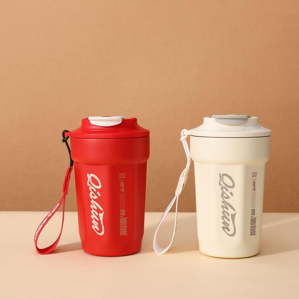 High Value Coffee Cup 316 Stainless Steel Thermal Insulation Cup Portable Outdoor Accompanying Rope Car Cup