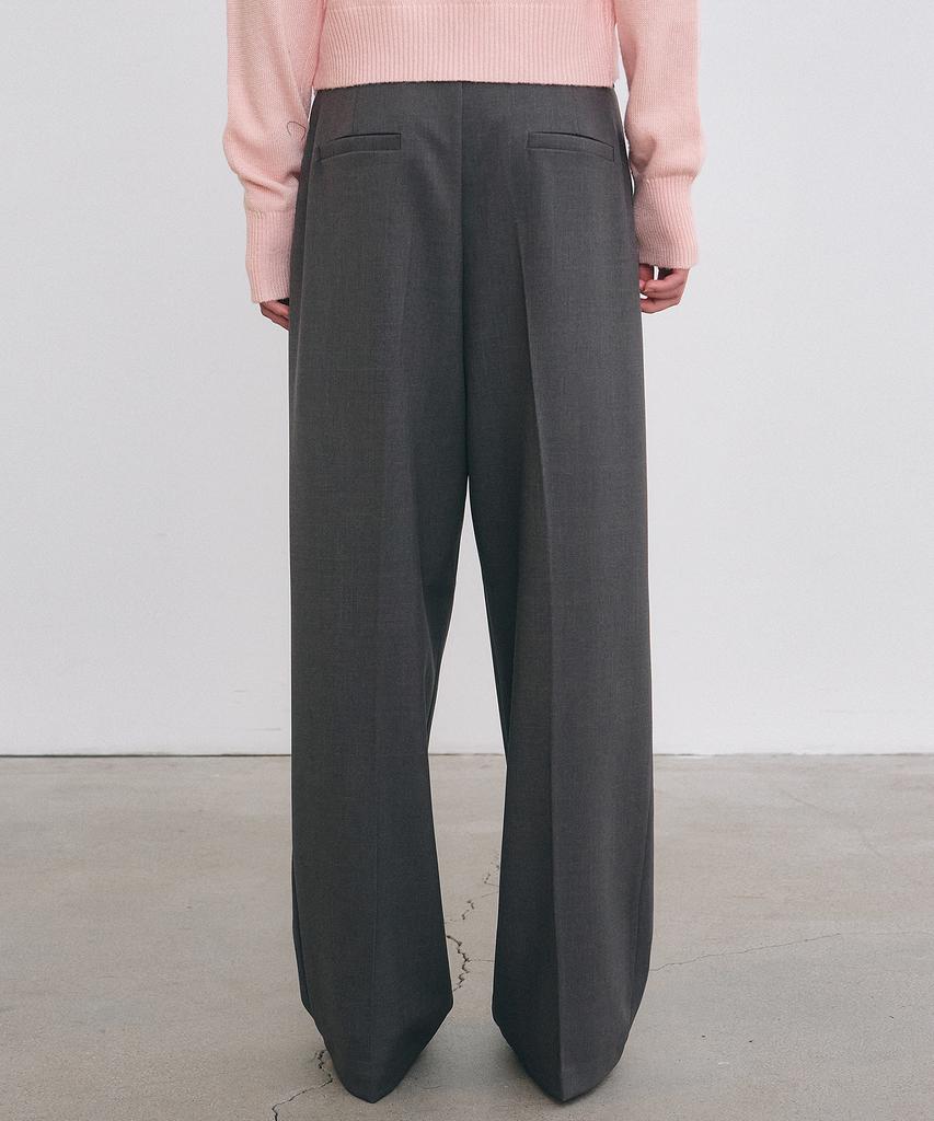 Nigaennikol Minimal Classic Loose Fit Slacks_Gray