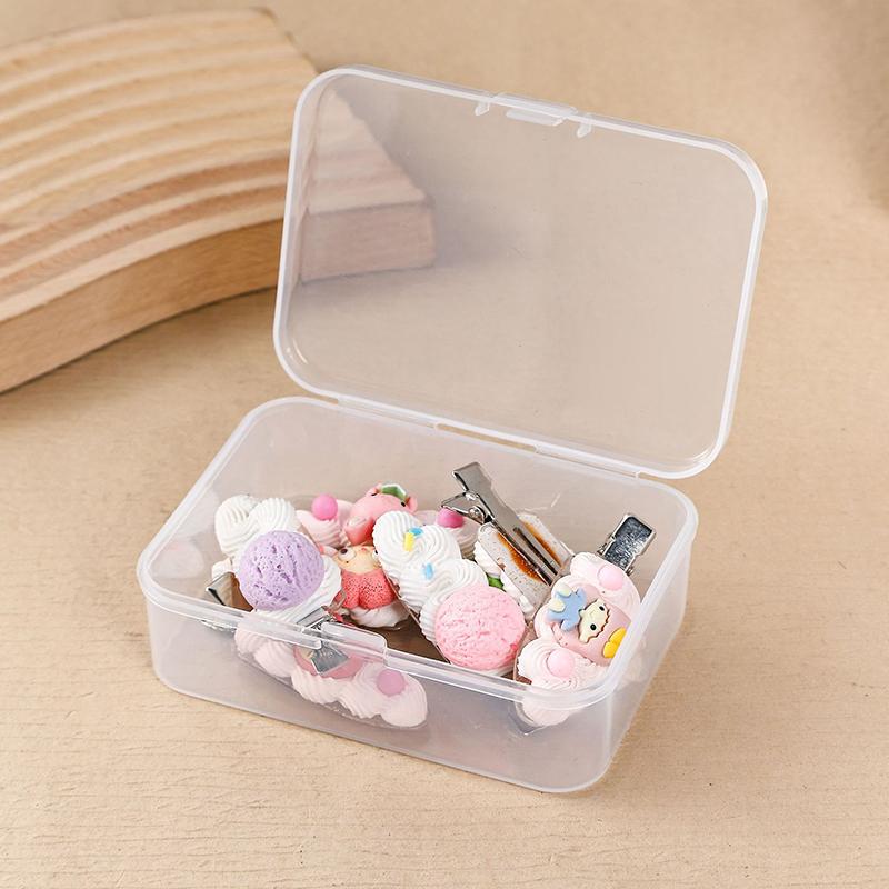 5 Stück Transparente Plastikbox Schmuckverpackungskomponente für Aufbewahrungsbox Ausweiskarte Schmuck Rechteck Zuhause Plastik Aufbewahrungsbox