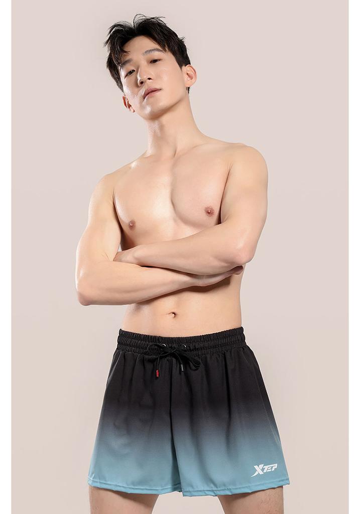 Xtep Swim Trunks for Men, Beach Flat Angle Swim Trunks, Hot Spring Bath, Anti Awkward Sports Shorts