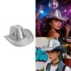 Shimmering Sequined Western Hat for Daily Wear and Themed Parties Comfortable Wear Costume Props Hat for Night Club