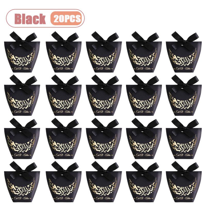 10-40PCS Ramadan Gift Boxes Eid Party Favor Bags for Middle Eastern Holiday Celebration Candy Treat Packaging