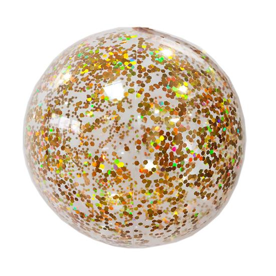 16/24-Inch Inflatable Glitter Ball Beach Balls with Leak-proof Clear Confetti Sequins Kids Small жёлтый
