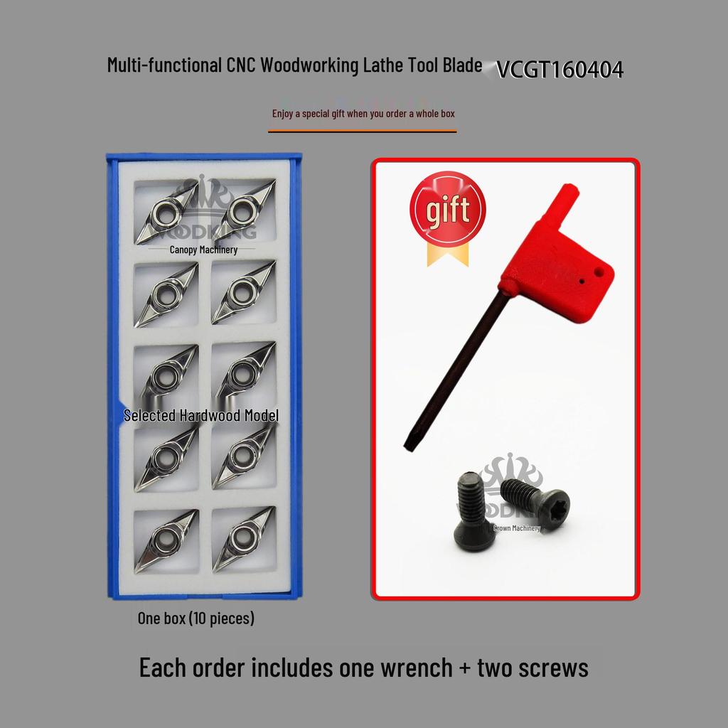Tungsten Steel CNC Wood Lathe Tool Set with Disposable Inserts