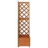 Vidaxl Corner Garden Planter with Trellis, 40X40X150 Cm, Fir