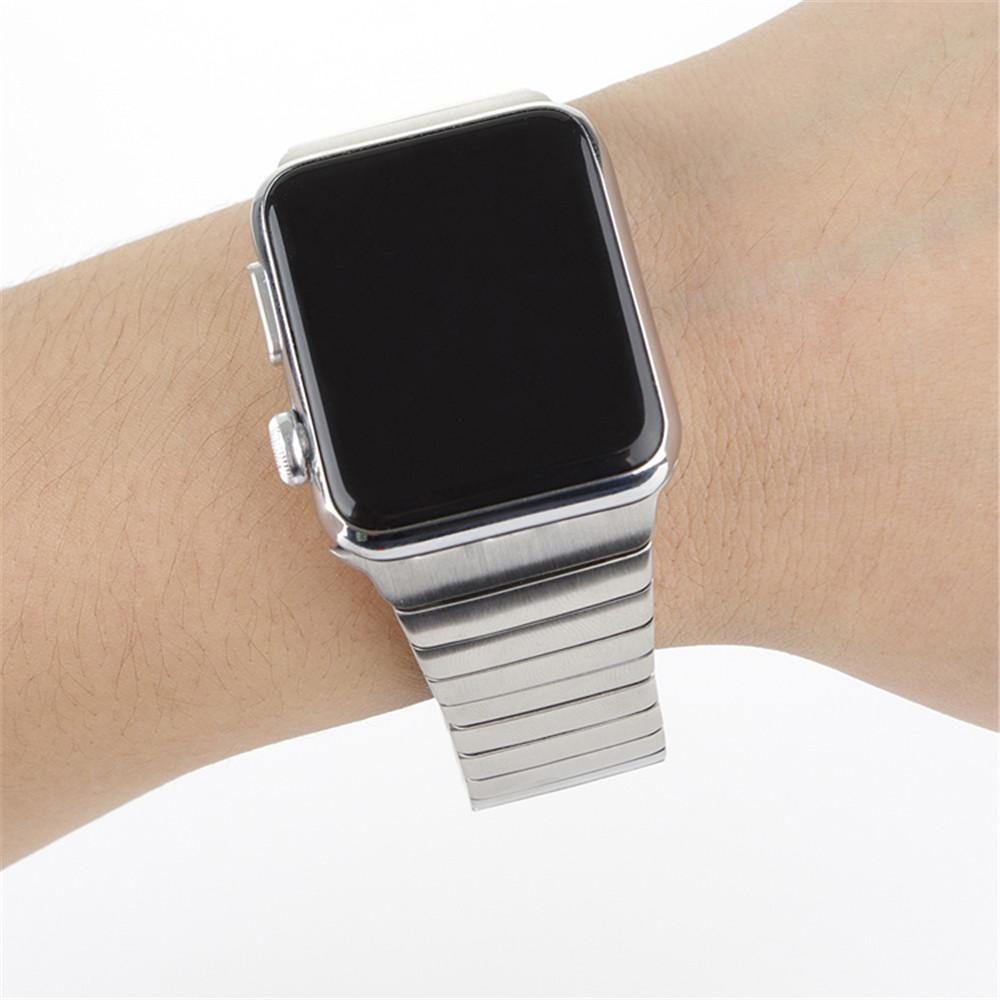 Official Stainless Band for Apple Watch 9 8 7 41mm 45mm Butterfly Clasp Watch Strap for IWatch Ultra 38 42mm 49mm Replacement Watch Band Accessories