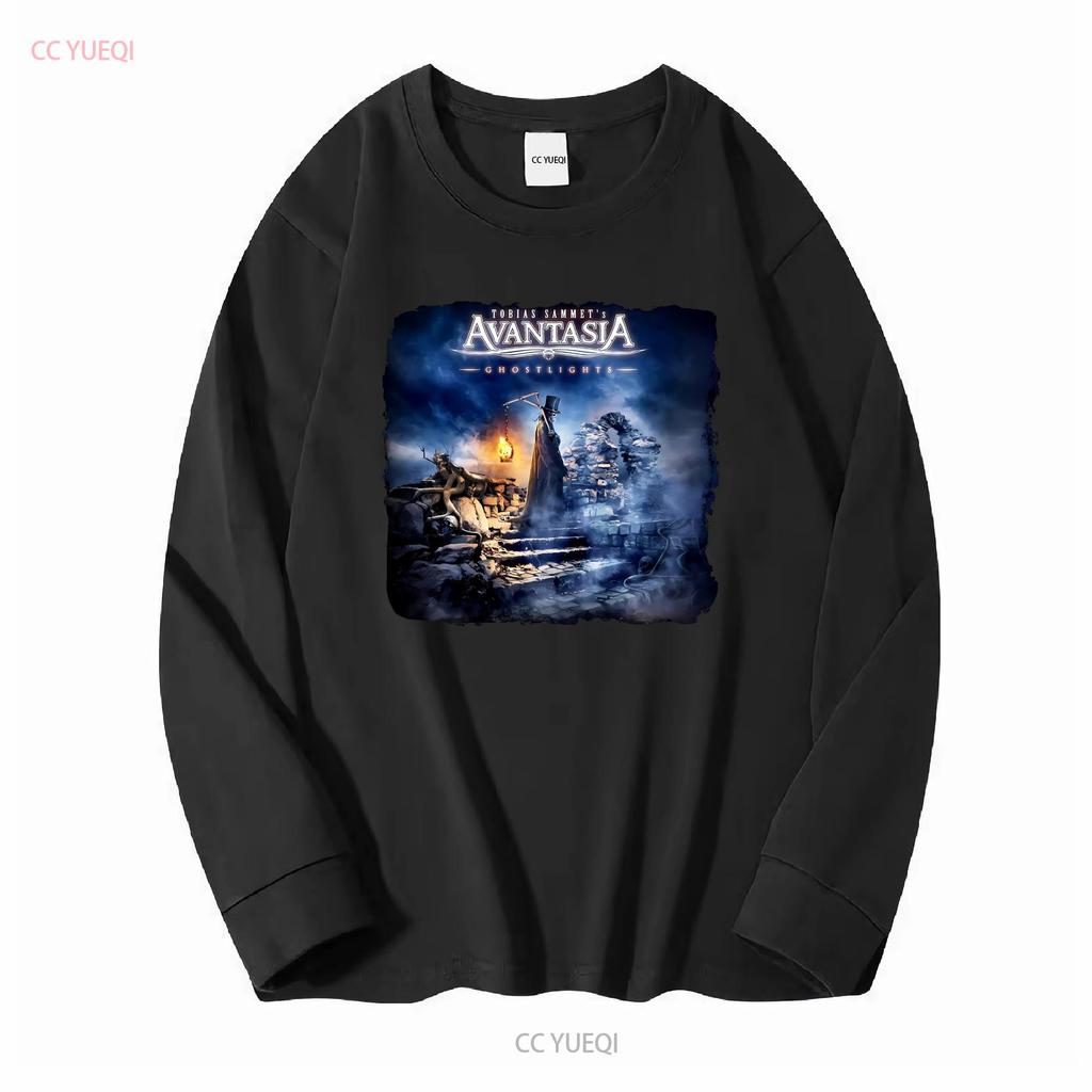 New Rare Avantasia Band Ghostlights Cotton Black All Size T Shirt S 5XL HP6 long or short sleeves vintage Washed Comfortable