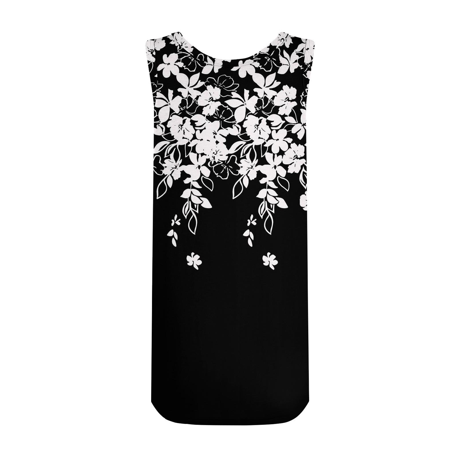 Женские летние повседневные модные майки без рукавов с карманами и пляжными винтажными — фото 4