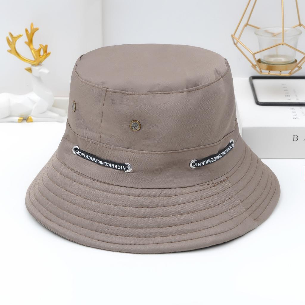 Spring and summer new small eaves bucket hat men's and women's construction site dustproof breathable hat adjustable fashion sunscreen sunshade ba