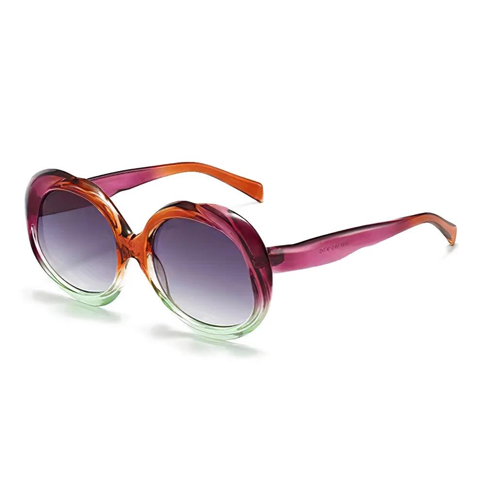 New In Vintage Style Oval Shaped Metal Sunglasses for For Women Premium Stylish Female Sunlight Eyeglasses Punk For Men and Women Stylish UV400