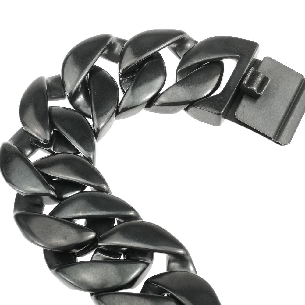 32mm Width Bling Massive 316L Stainless Steel Retro Hip Hop Bracelet Designer Chrams