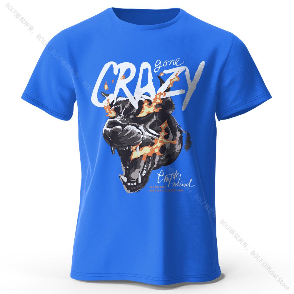 Home Comfort Tiger Printed 100% Cotton T-Shirt, Lightweight Round Neck Short Sleeve Tee, Unisex Relaxed Fit