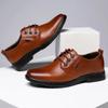 Men's Leather Shoes Korean Style Casual Business British Work Leather Shoes Non-slip Soft Sole Dad Shoes