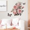 Romantic Rose Butterfly Bedroom Porch Beautify Decorative Wall Stickers Self-adhesive