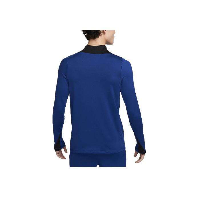 Nike Korea Strike Color Block Logo Stand Collar Half Zip Casual Long Sleeve Football Shirt Men Tops Blue FJ3002-418