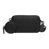 Charter 19 Multi-Slot Double Zipper Leather Shoulder Bag Men Shoulder Bag Black CC070-BLK