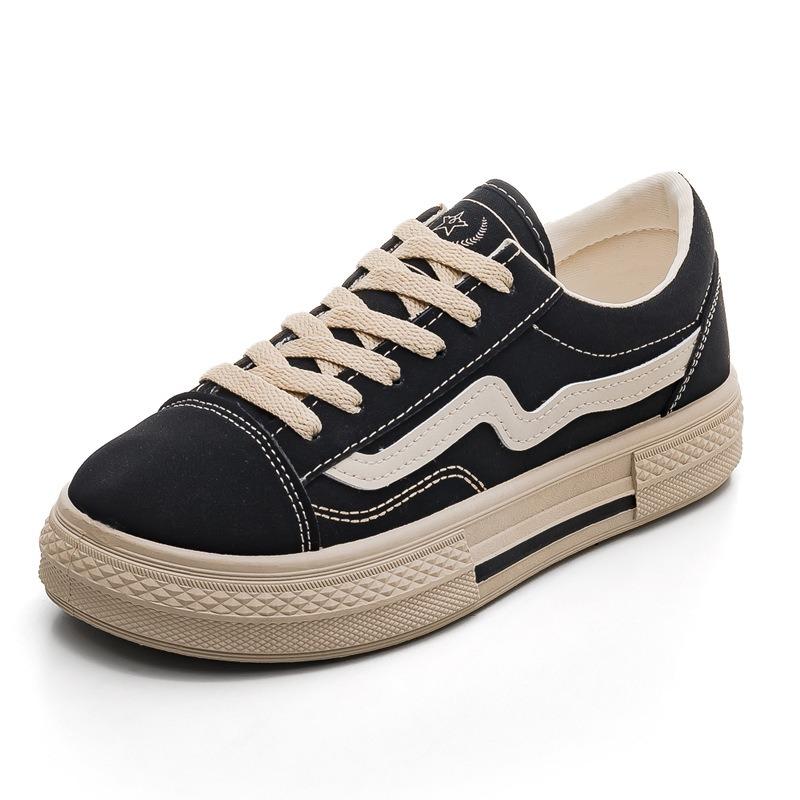 Spring and Autumn New Canvas Shoes Women's Versatile Flat-soled White Shoes Breathable Student Cloth Shoes Women's Shoes Autumn Models