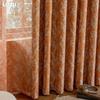1PC LOZUJOJU American Retro Pastoral Style Orange Printed Curtains Full Blackout Curtains for Bedroom Living Room Balcony Window for Home Decor