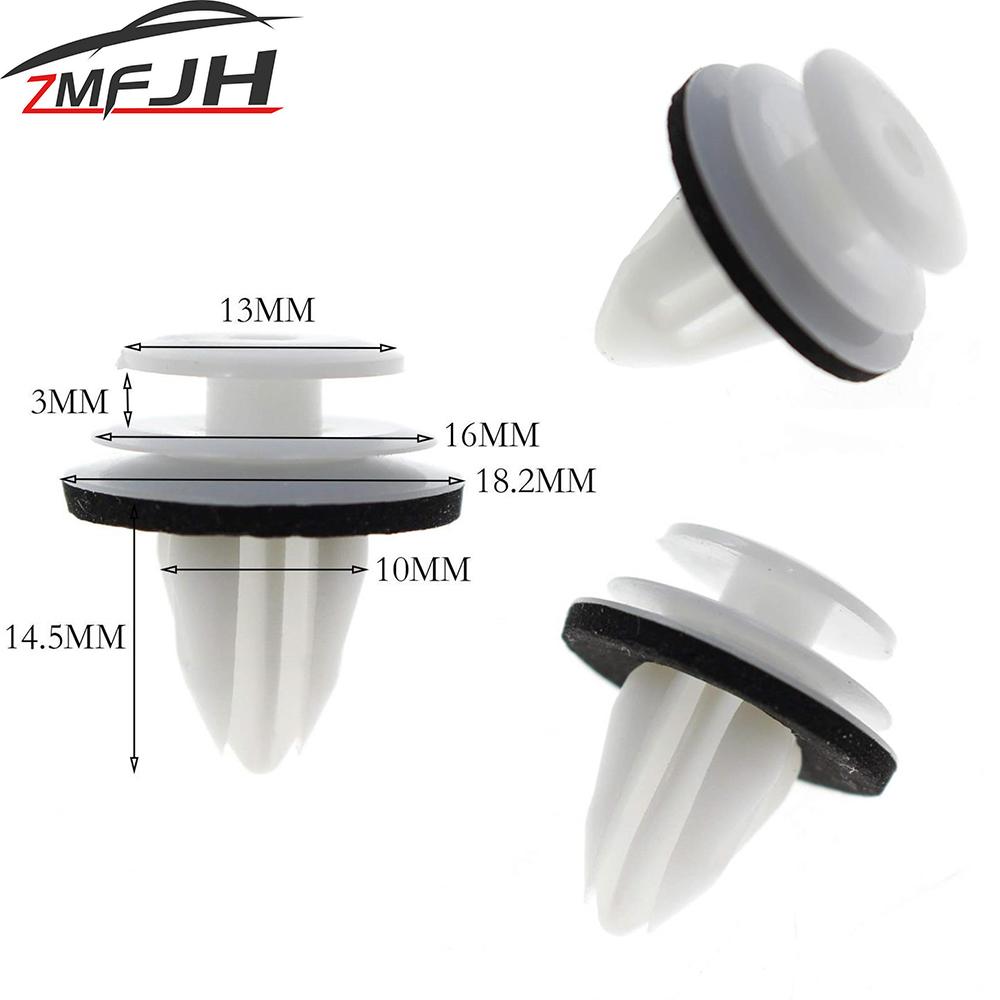 

100PCS 10MM Plastic Car Door Bumper Fastener Clips Rivets Clip Door Panel Auto Fasteners Trim Panel Push Retainer Universal коричневий
