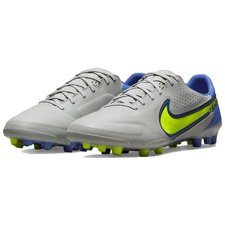 Nike Unisex Legend 9 Pro AG Soccer Shoes Grey/Yellow DB0448-075