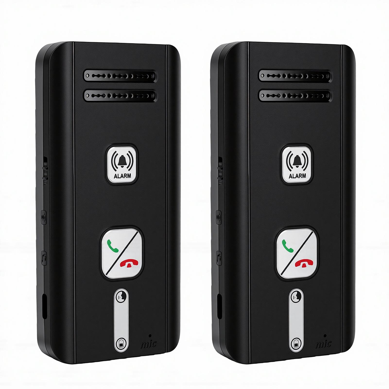 Wireless two way intercom pager, full duplex, long range, home use, elderly intercom, white.