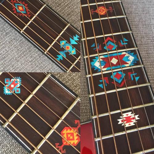 Jockomo Native American Ethnic (TR) Guitar Position Mark Inlay Stickers