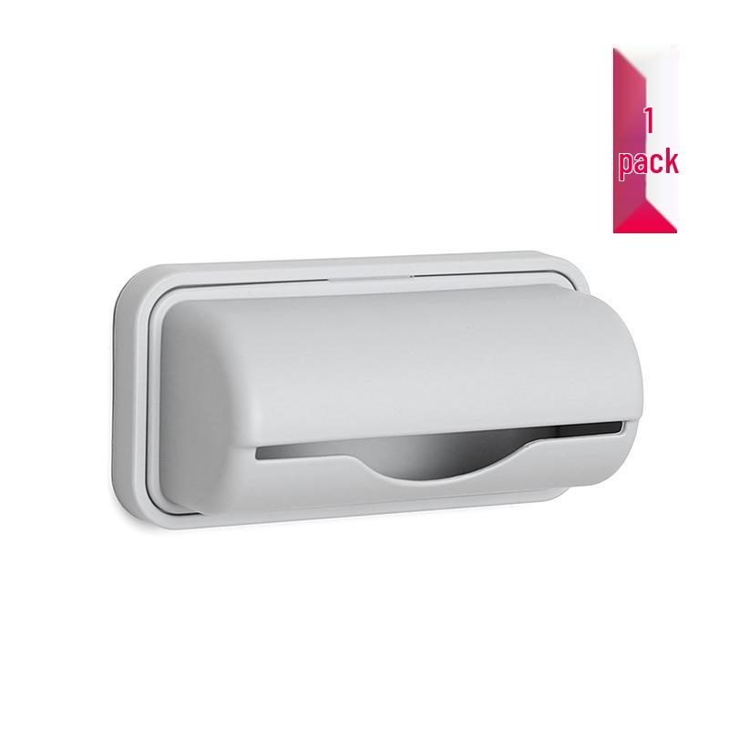 

Настенный пластиковый контейнер для хранения пакетов - Без пробивки, Удобный кухонный органайзер Standard серый