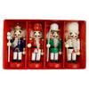 4Pcs Wood Christmas Nutcracker Soldier for Holiday Decor Decorative Portable Handcrafted Xmas Gift Collection Tabletop Ornament