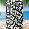 Geometric Abstract Art Beach Towel Patterned Sunscreen And Windproof Suitable For Swimming Pool Camping Travel Blanket