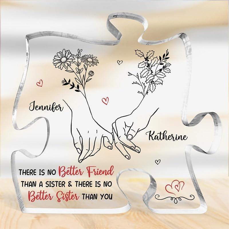 "There Is No Better Friend" Custom Plaque - Personalized Bestie Gift for Sisters & Friends