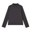 Cottonsmith Women's Ribbed Long-Sleeve Mock Neck T-Shirt