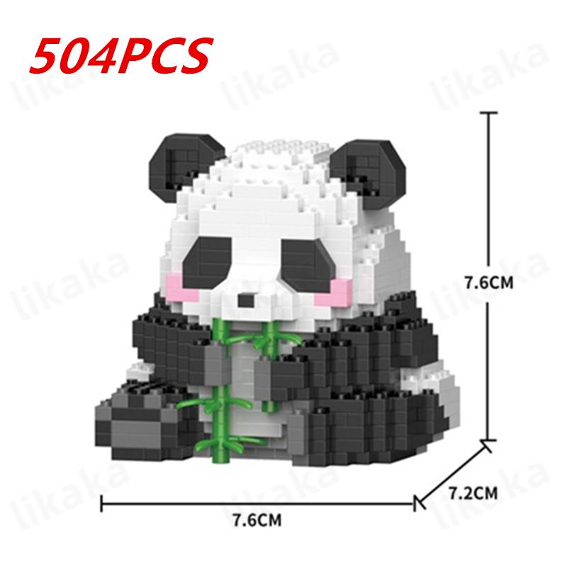Cute Panda Building Blocks DIY Blocks Micro Blocks Creative Panda Animal Toys Diamond Bricks Toys for Children Boys Girls Gifts