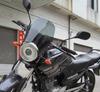 Universal Clear Black Meter Cowl Smoke Windscreen, Windshield, Visor, [ADVANTAGE] Transparent, Black, (Clear)