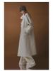 Rongtai Women's Tencel Drapey Trench Coat - Spring 2025 Collection, British Style with Tie-Waist and Stand Collar